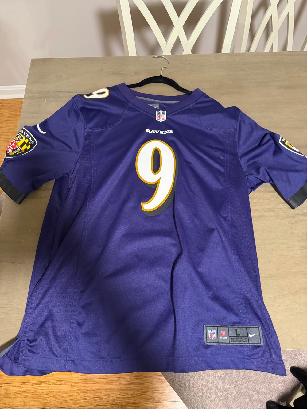 Justin Tucker Nike Baltimore Ravens #9 Purple and White Jersey